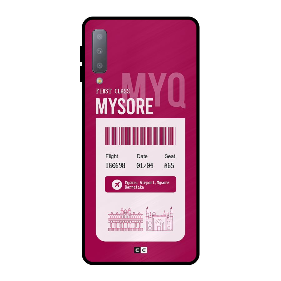 Mysore Boarding Pass Metal Back Case for Galaxy A7 (2018)