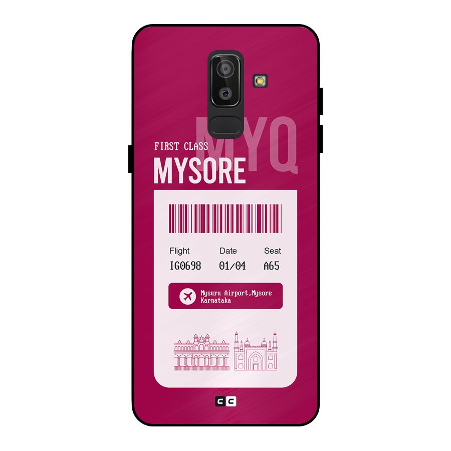 Mysore Boarding Pass Metal Back Case for Galaxy J8