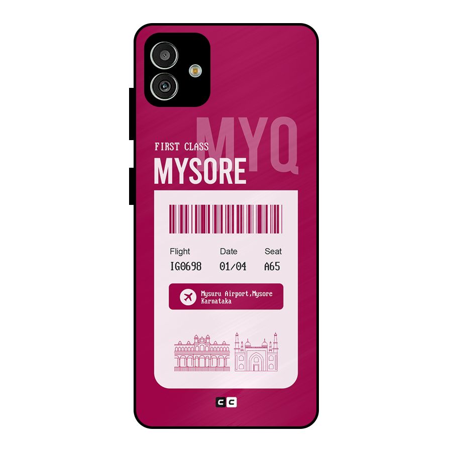 Mysore Boarding Pass Metal Back Case for Galaxy M13 5G