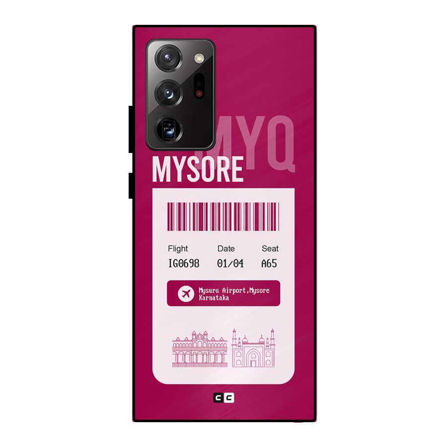 Mysore Boarding Pass Metal Back Case for Galaxy Note 20 Ultra