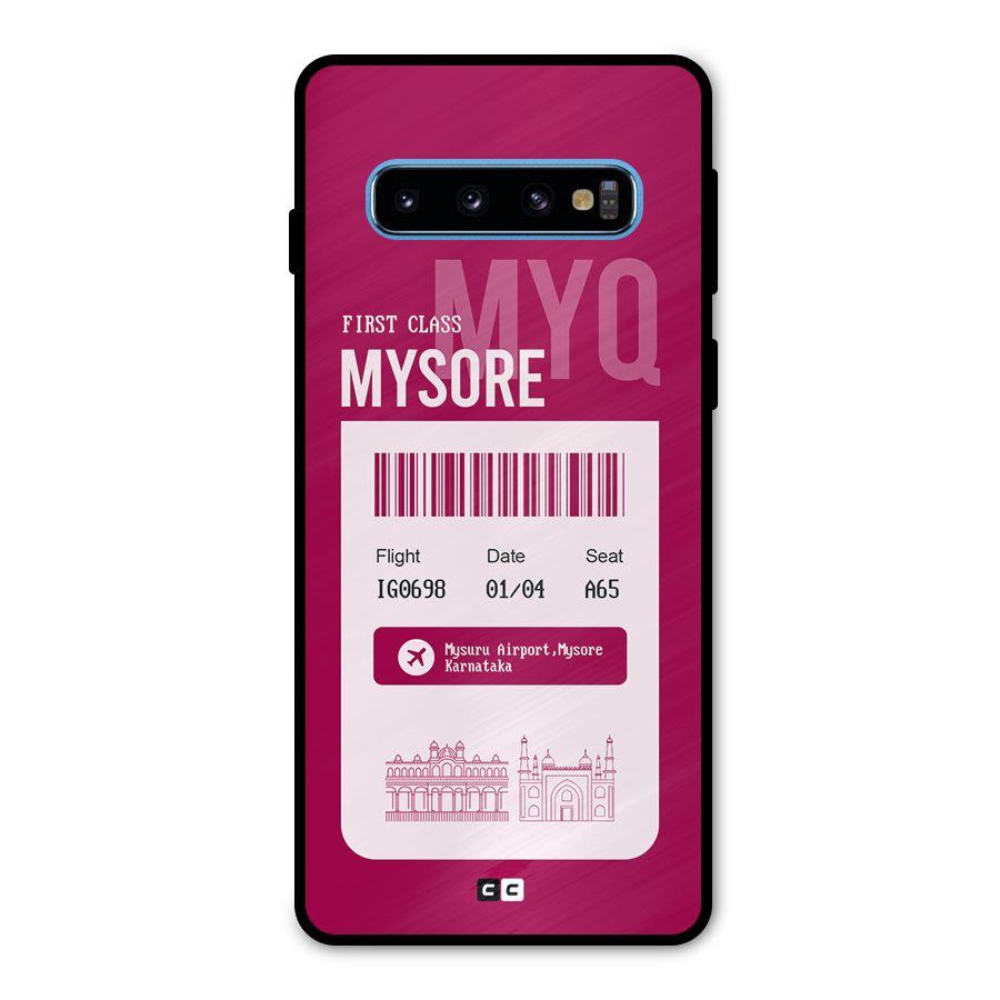 Mysore Boarding Pass Metal Back Case for Galaxy S10