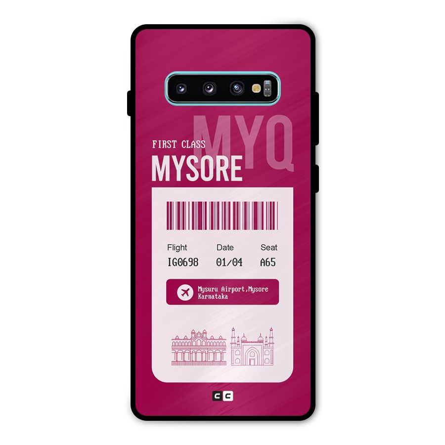 Mysore Boarding Pass Metal Back Case for Galaxy S10 Plus