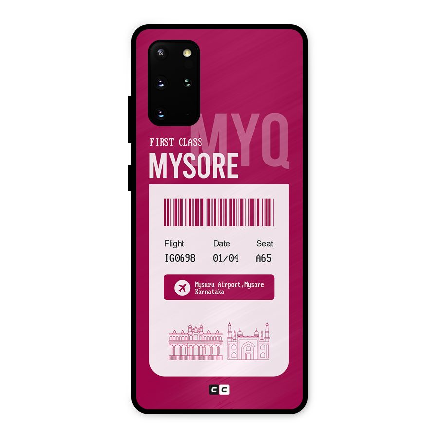 Mysore Boarding Pass Metal Back Case for Galaxy S20 Plus