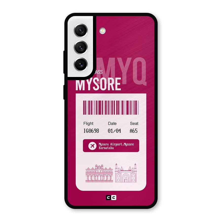 Mysore Boarding Pass Metal Back Case for Galaxy S21 FE 5G