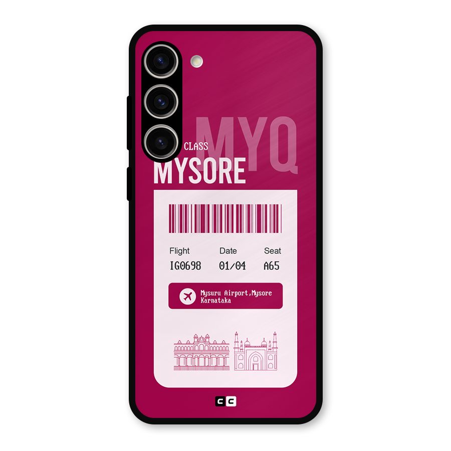 Mysore Boarding Pass Metal Back Case for Galaxy S23 Plus