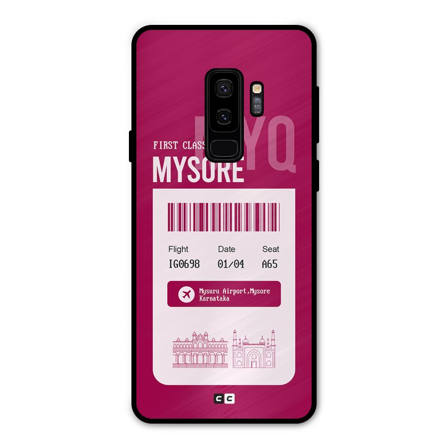 Mysore Boarding Pass Metal Back Case for Galaxy S9 Plus