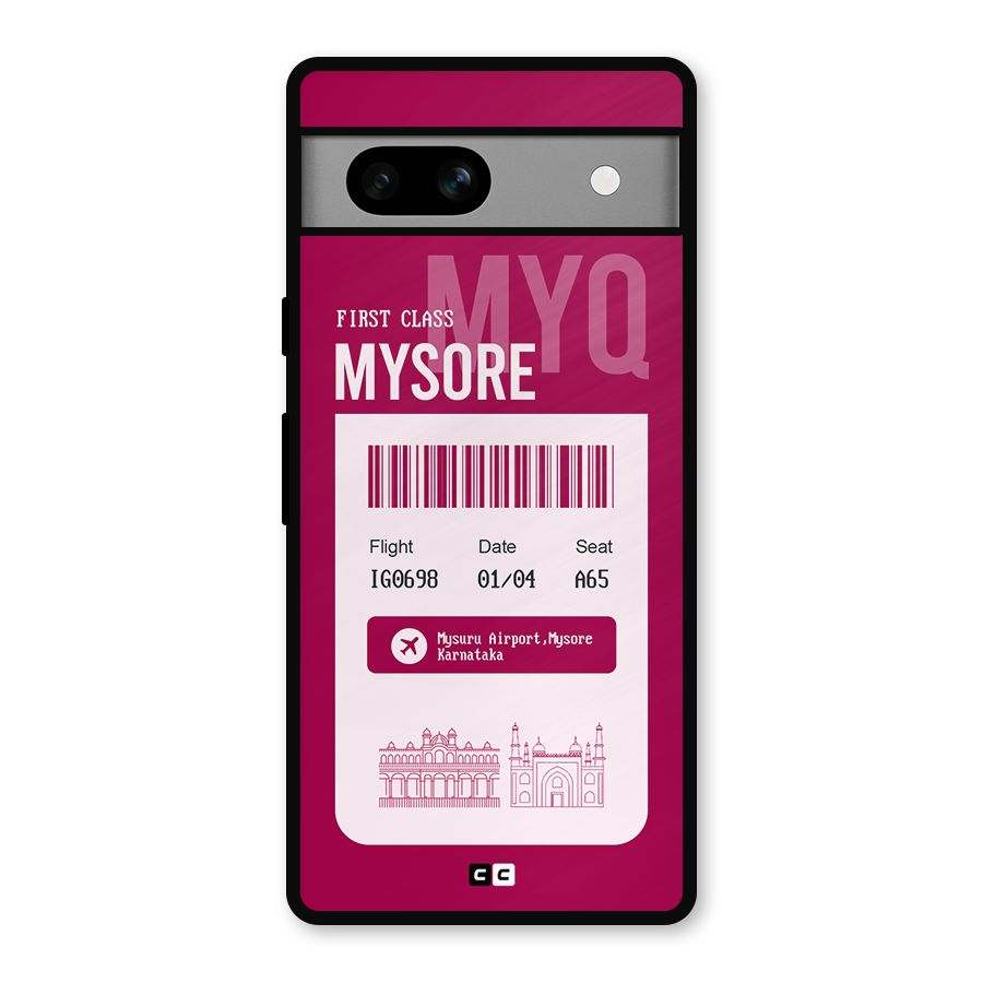 Mysore Boarding Pass Metal Back Case for Google Pixel 7a