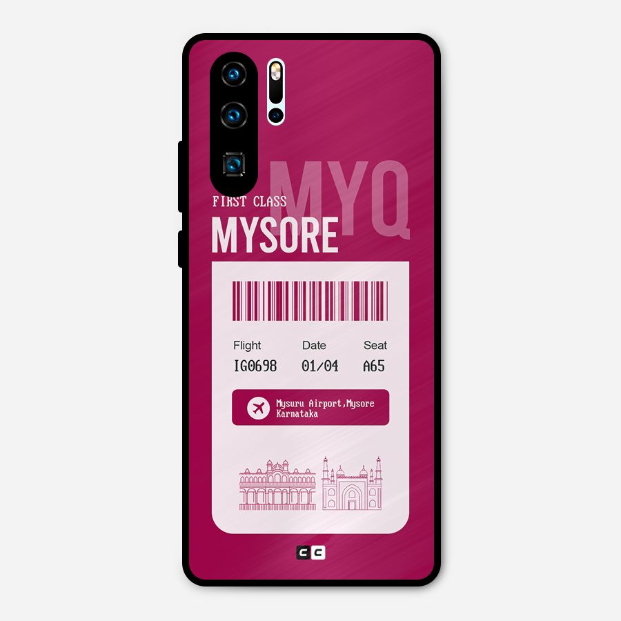 Mysore Boarding Pass Metal Back Case for Huawei P30 Pro