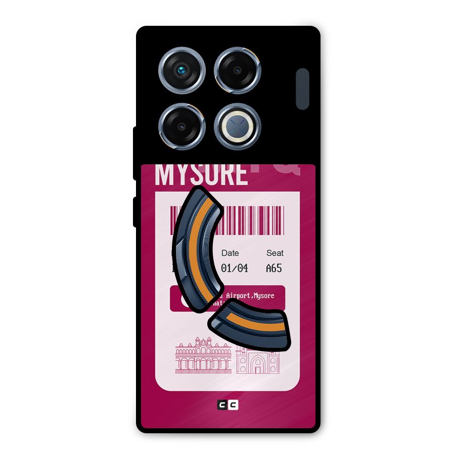 Mysore Boarding Pass Metal Back Case for Infinix GT 20 Pro