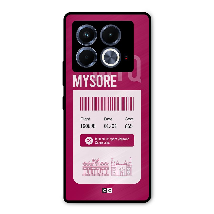 Mysore Boarding Pass Metal Back Case for Infinix Note 40 5G