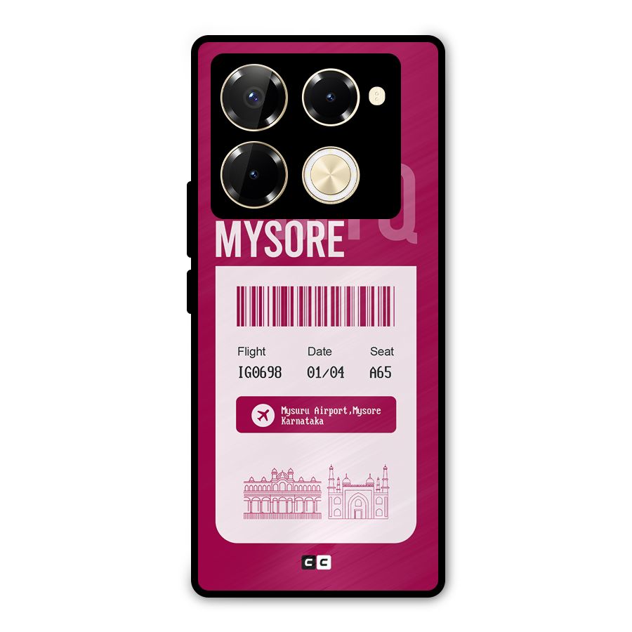 Mysore Boarding Pass Metal Back Case for Infinix Note 40 Pro Plus