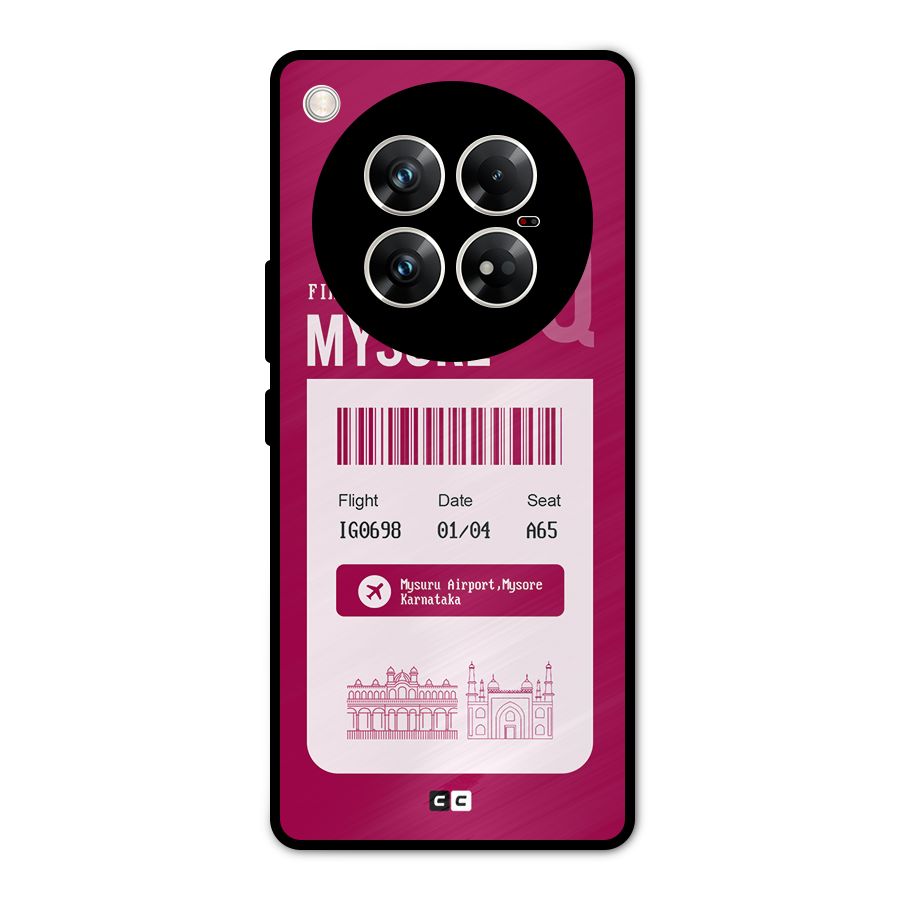 Mysore Boarding Pass Metal Back Case for Infinix Zero 40 5G