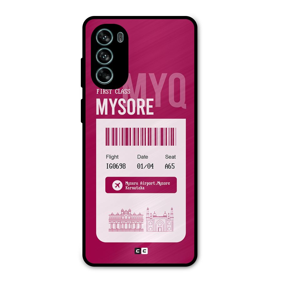 Mysore Boarding Pass Metal Back Case for Moto G62