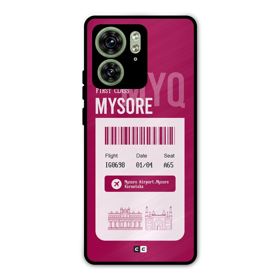 Mysore Boarding Pass Metal Back Case for Motorola Edge 40 5G