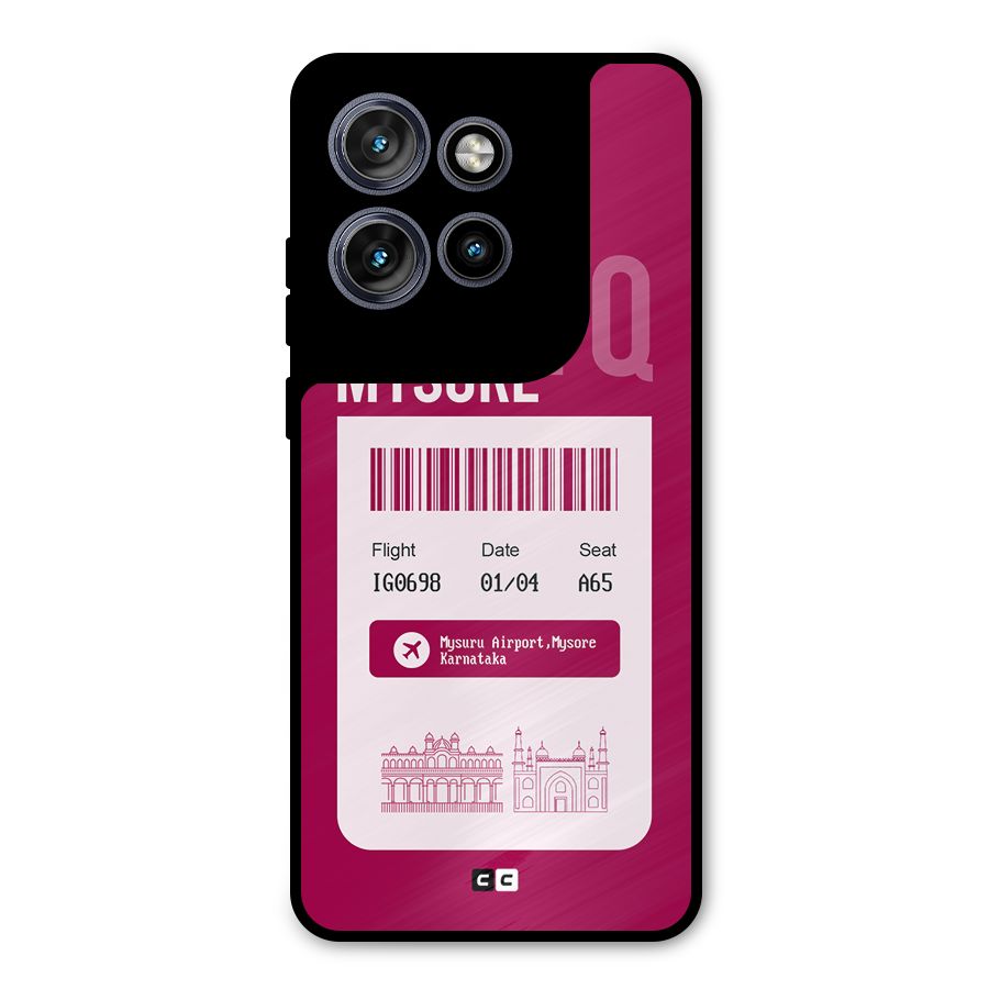 Mysore Boarding Pass Metal Back Case for Motorola Edge 50 Neo
