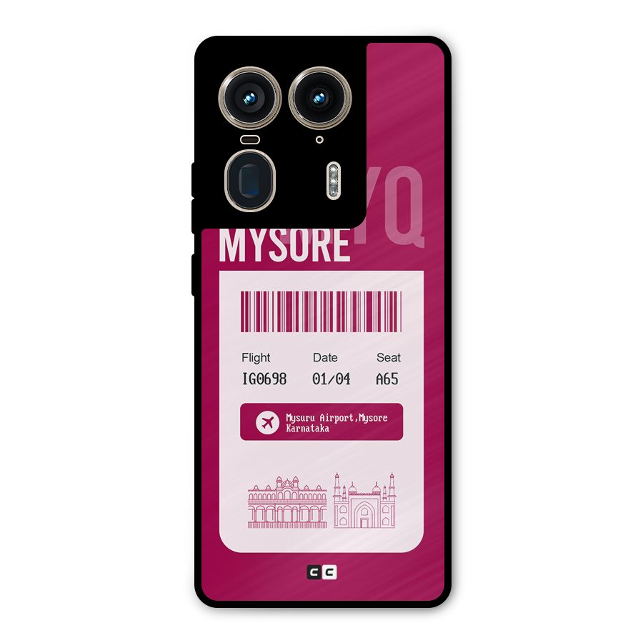 Mysore Boarding Pass Metal Back Case for Motorola Edge 50 Ultra