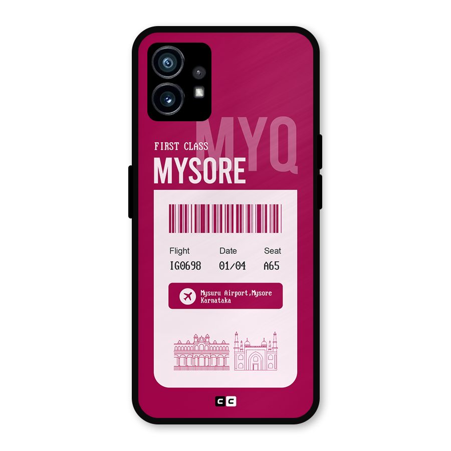 Mysore Boarding Pass Metal Back Case for Nothing Phone 1
