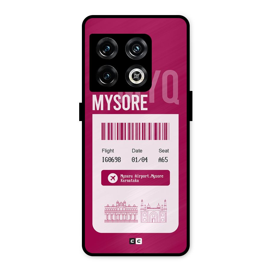 Mysore Boarding Pass Metal Back Case for OnePlus 10 Pro 5G