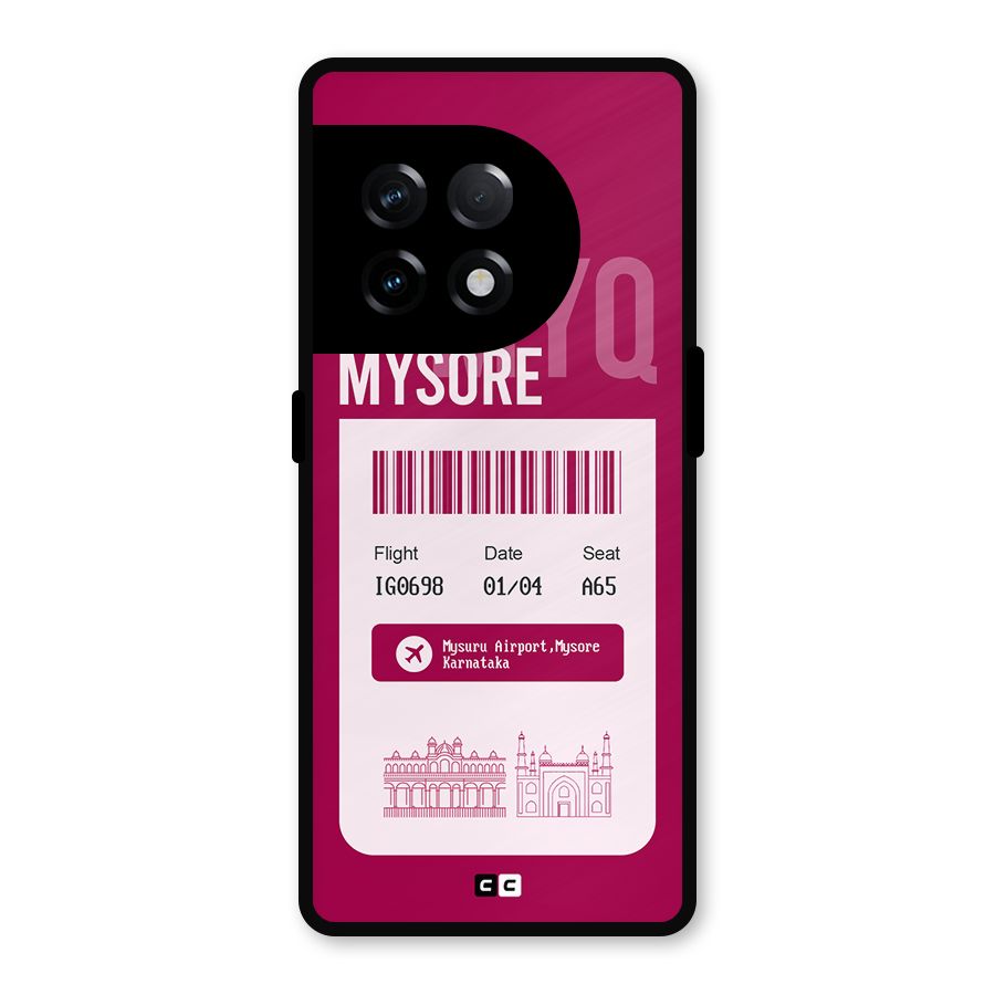 Mysore Boarding Pass Metal Back Case for OnePlus 11R