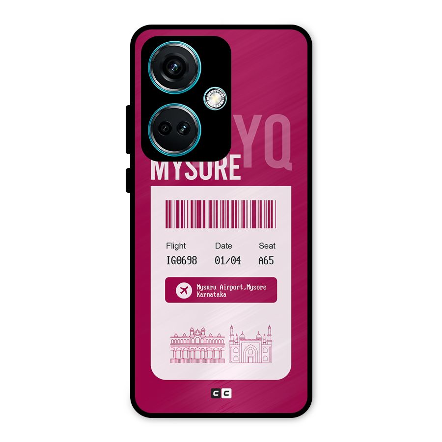 Mysore Boarding Pass Metal Back Case for OnePlus Nord CE 3 5G