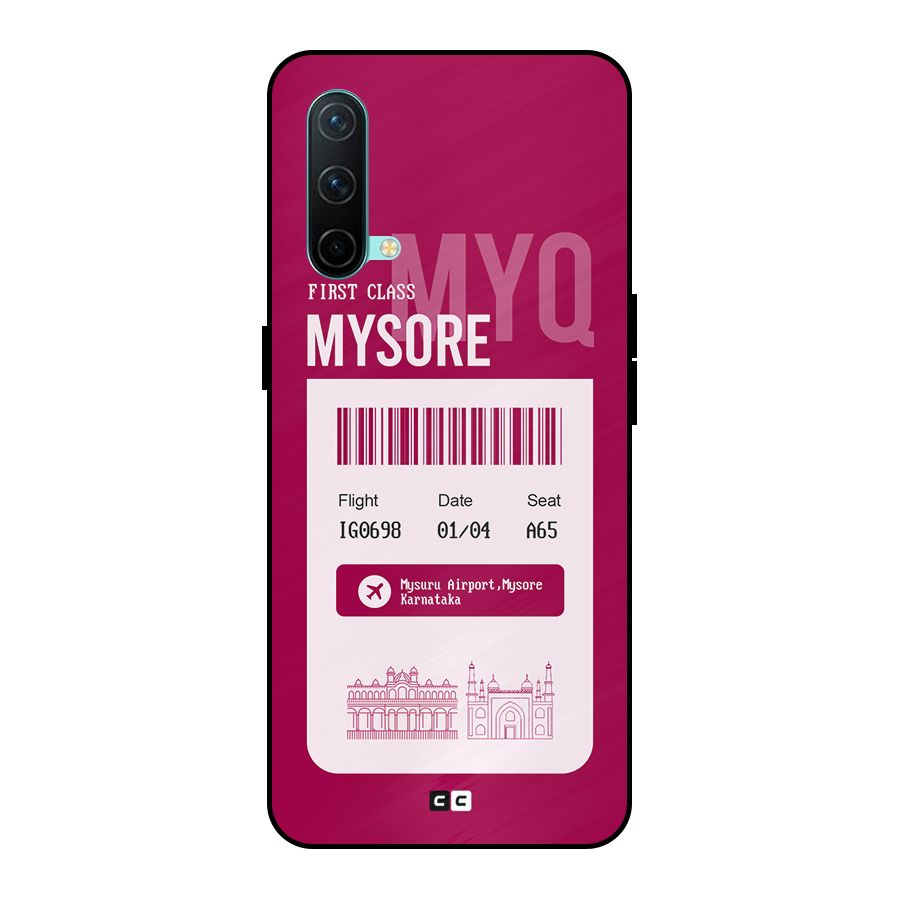 Mysore Boarding Pass Metal Back Case for OnePlus Nord CE 5G