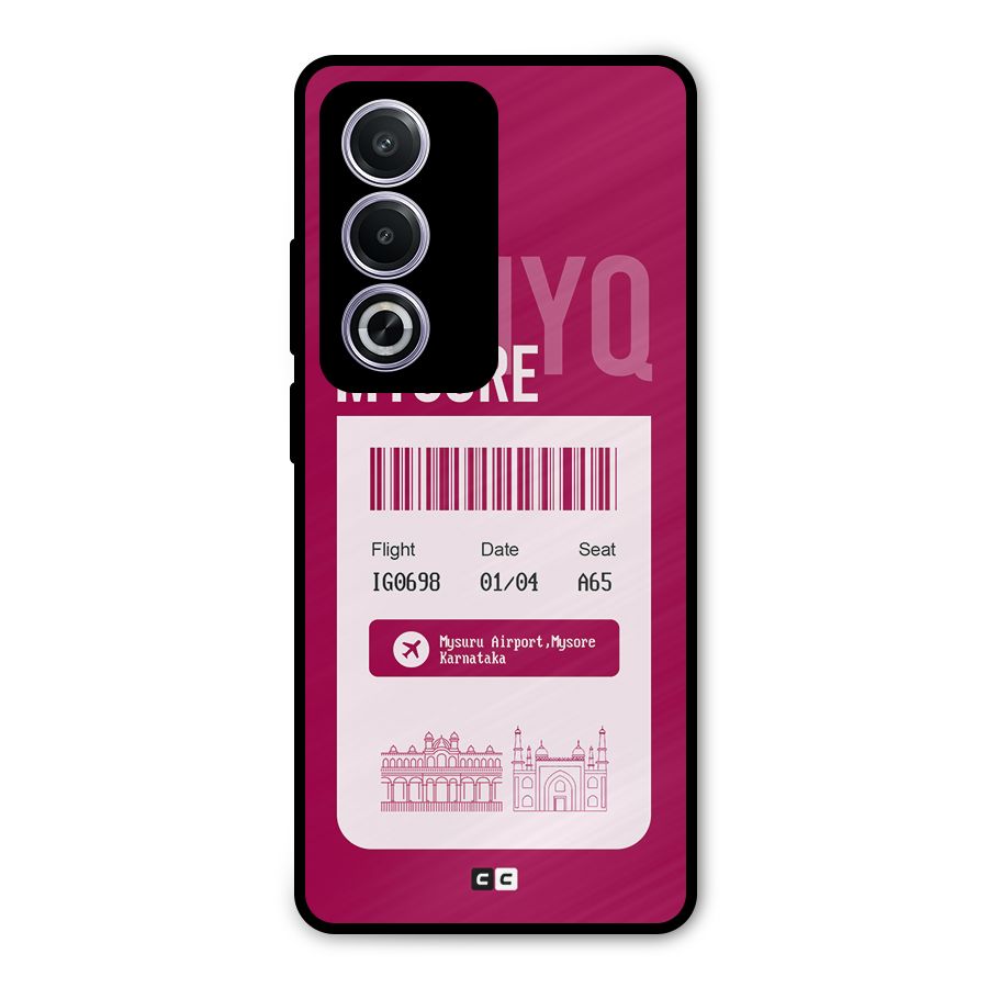 Mysore Boarding Pass Metal Back Case for Oppo A3 Pro