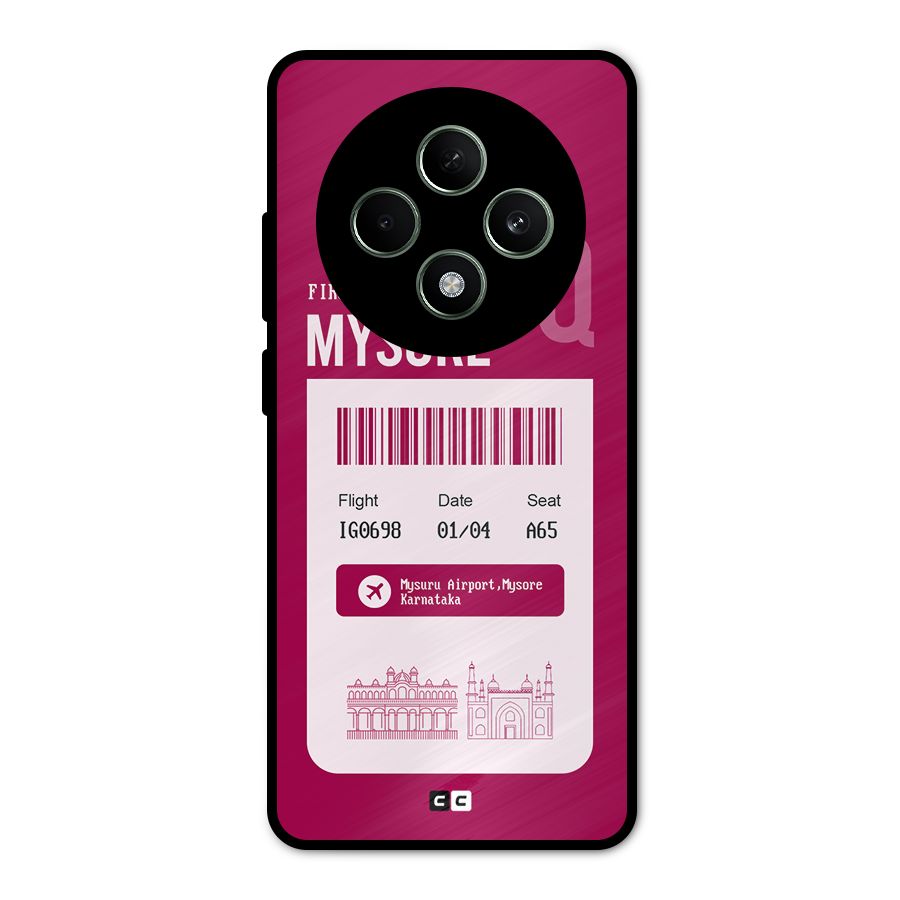 Mysore Boarding Pass Metal Back Case for Oppo F27