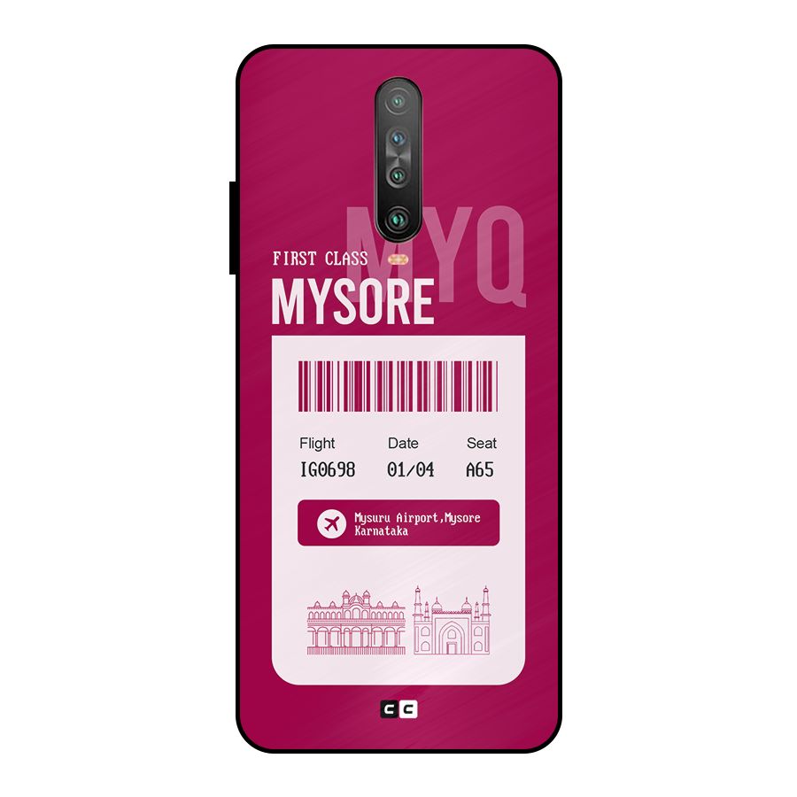 Mysore Boarding Pass Metal Back Case for Poco X2