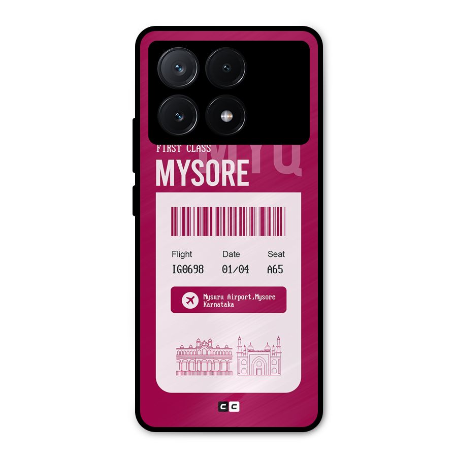Mysore Boarding Pass Metal Back Case for Poco X6 Pro