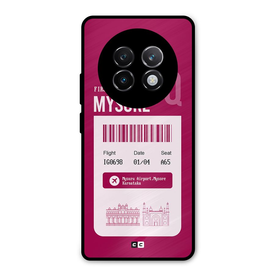 Mysore Boarding Pass Metal Back Case for Realme 13 Plus
