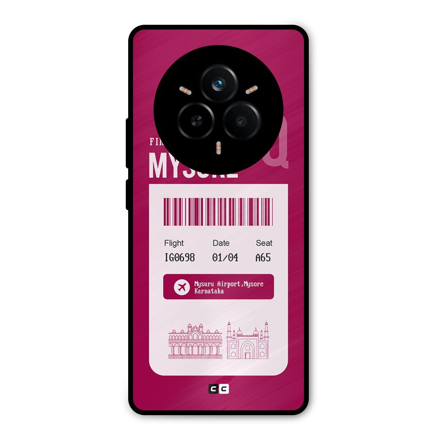Mysore Boarding Pass Metal Back Case for Realme 14 Pro Plus