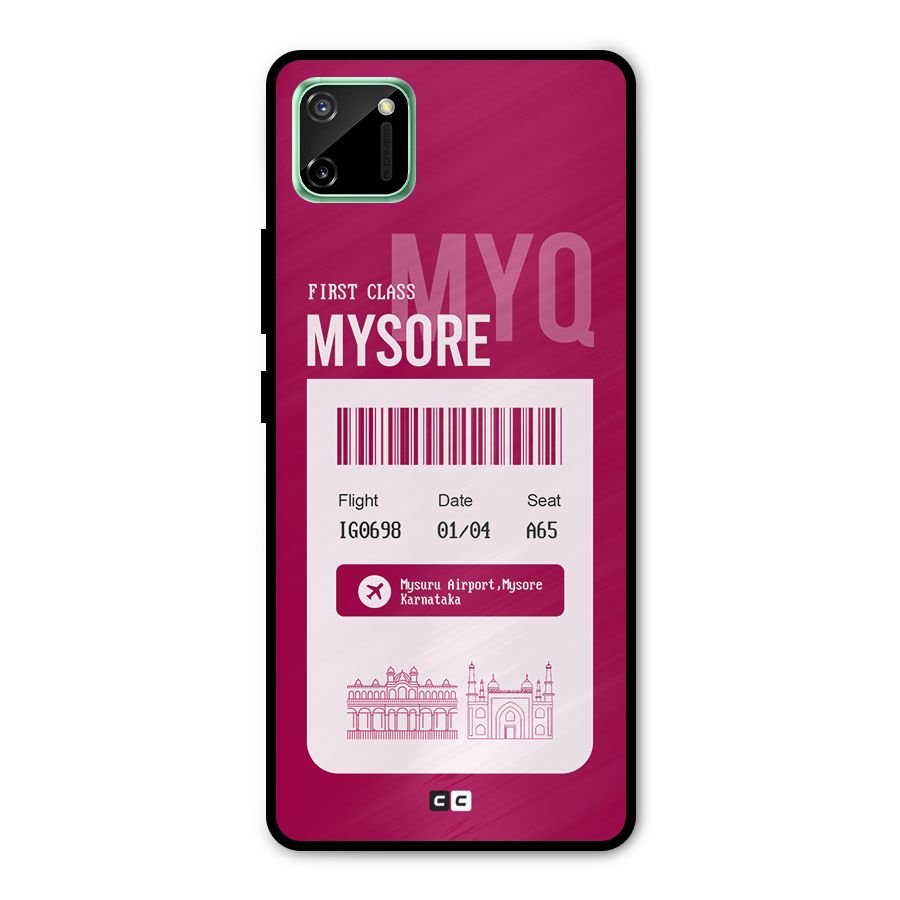 Mysore Boarding Pass Metal Back Case for Realme C11