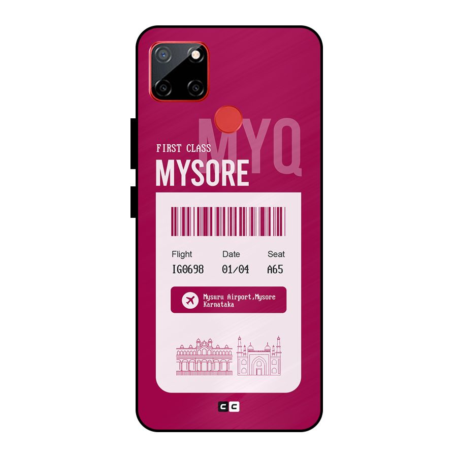Mysore Boarding Pass Metal Back Case for Realme C12