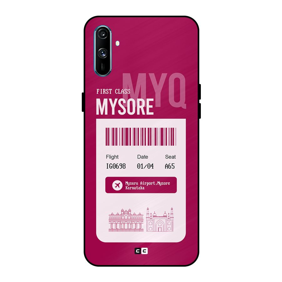Mysore Boarding Pass Metal Back Case for Realme C3