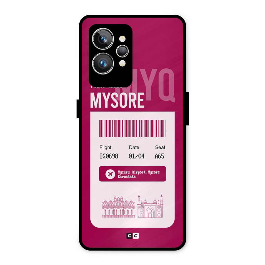 Mysore Boarding Pass Metal Back Case for Realme GT2 Pro