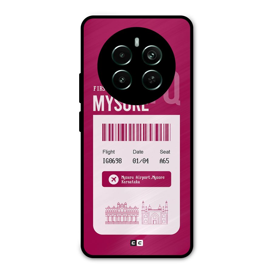 Mysore Boarding Pass Metal Back Case for Realme Narzo 70 Pro