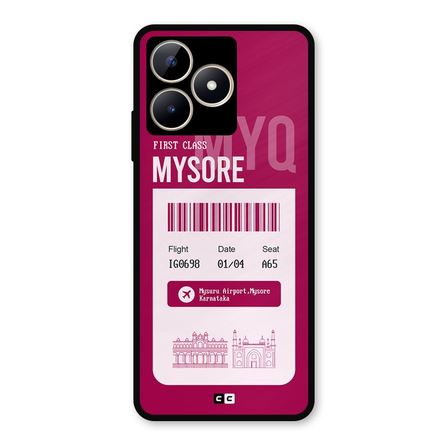 Mysore Boarding Pass Metal Back Case for Realme Narzo N53