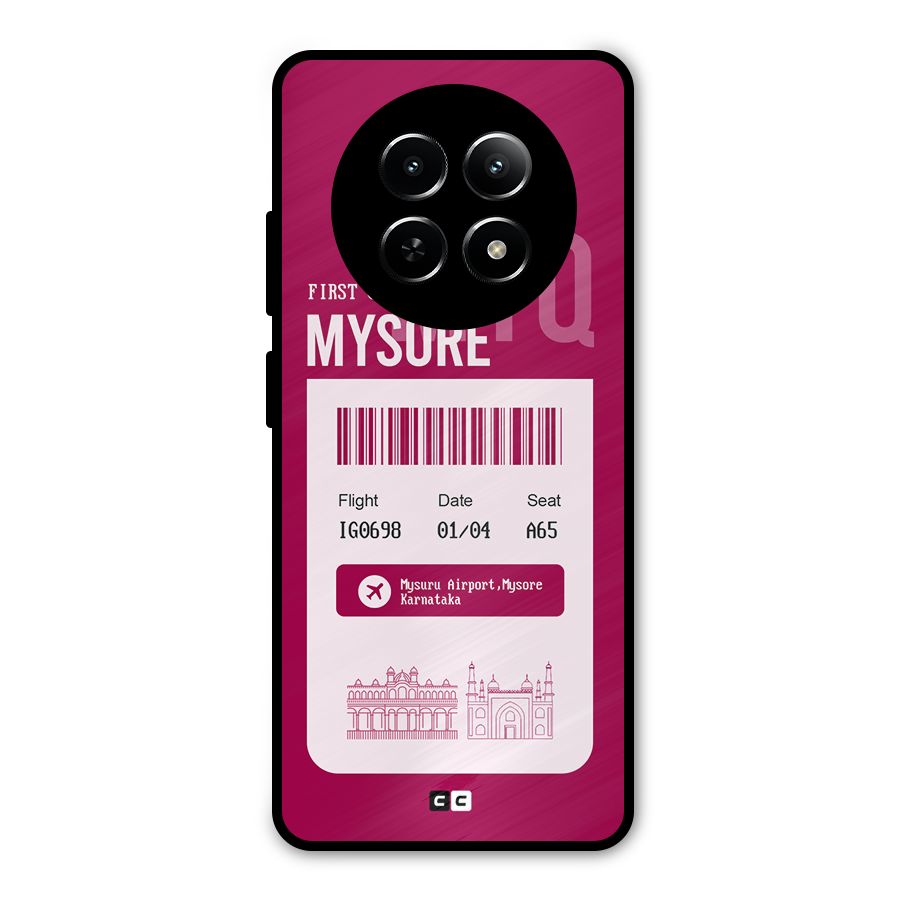 Mysore Boarding Pass Metal Back Case for Realme Narzo N65