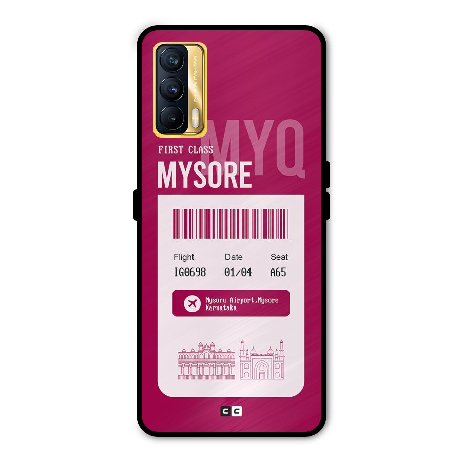 Mysore Boarding Pass Metal Back Case for Realme X7