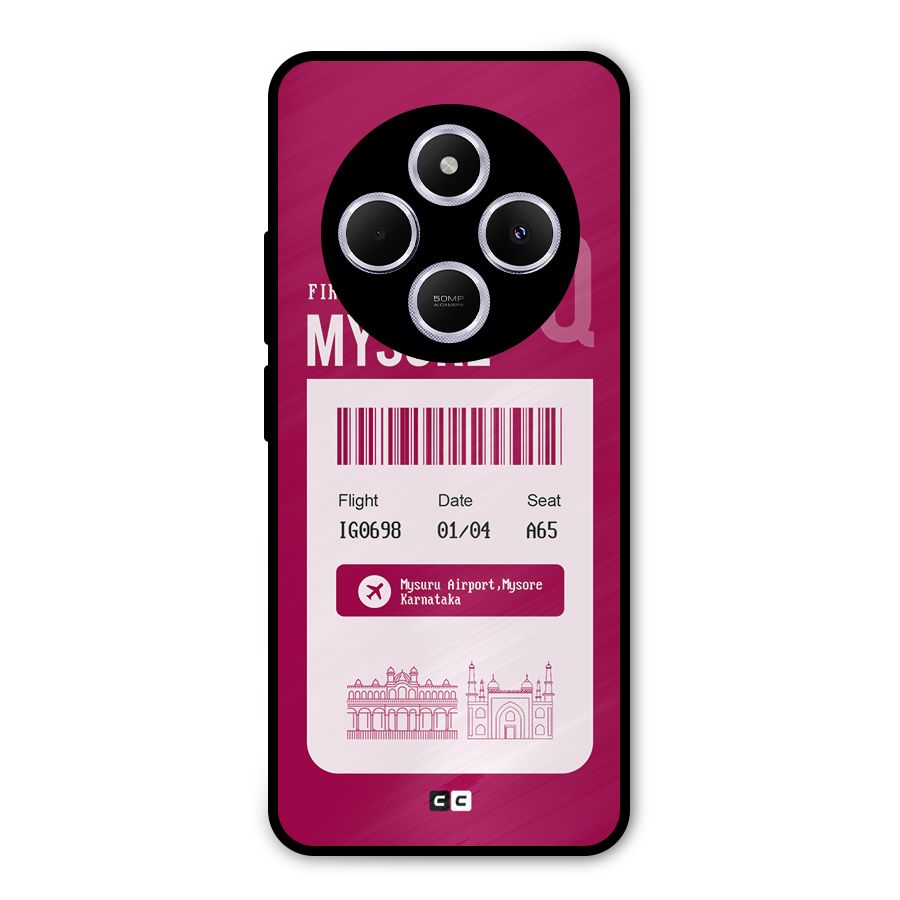 Mysore Boarding Pass Metal Back Case for Redmi 14C