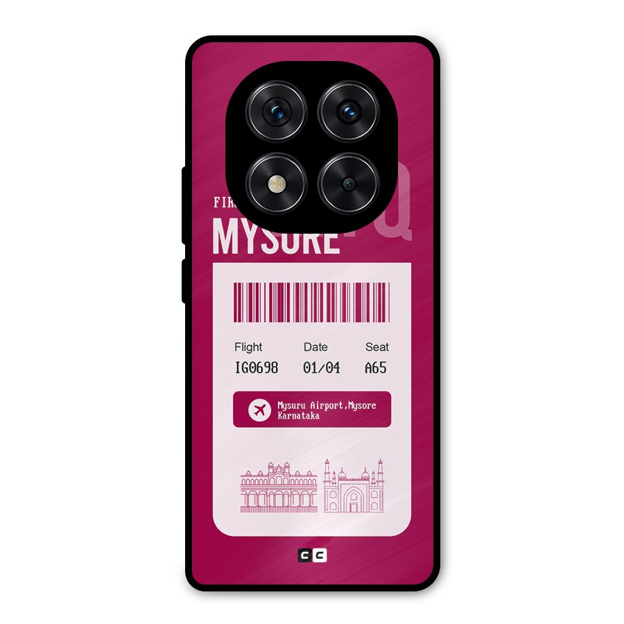Mysore Boarding Pass Metal Back Case for Redmi Note 14 Pro 5G
