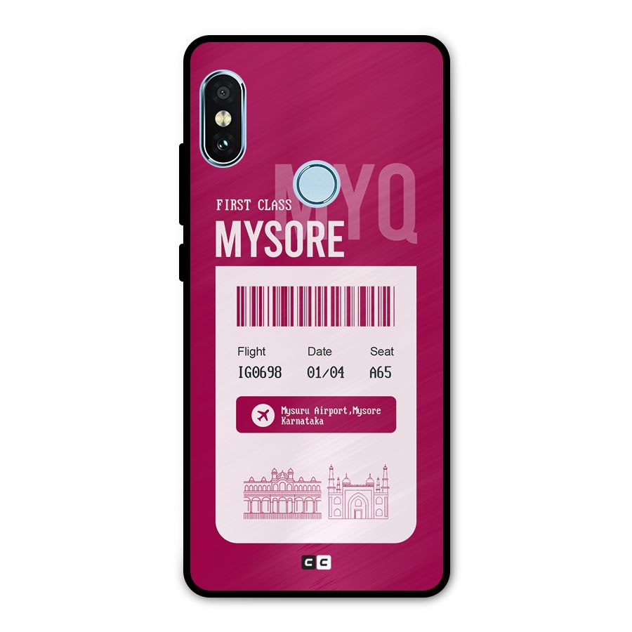 Mysore Boarding Pass Metal Back Case for Redmi Note 5 Pro