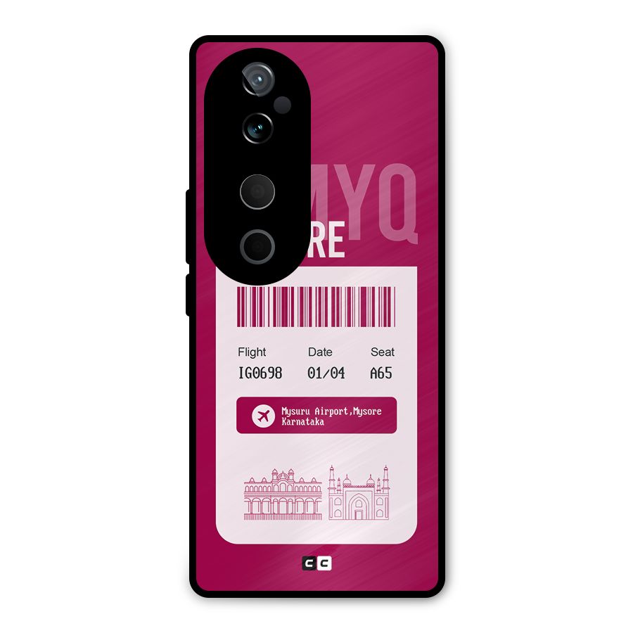 Mysore Boarding Pass Metal Back Case for Vivo T3 Ultra