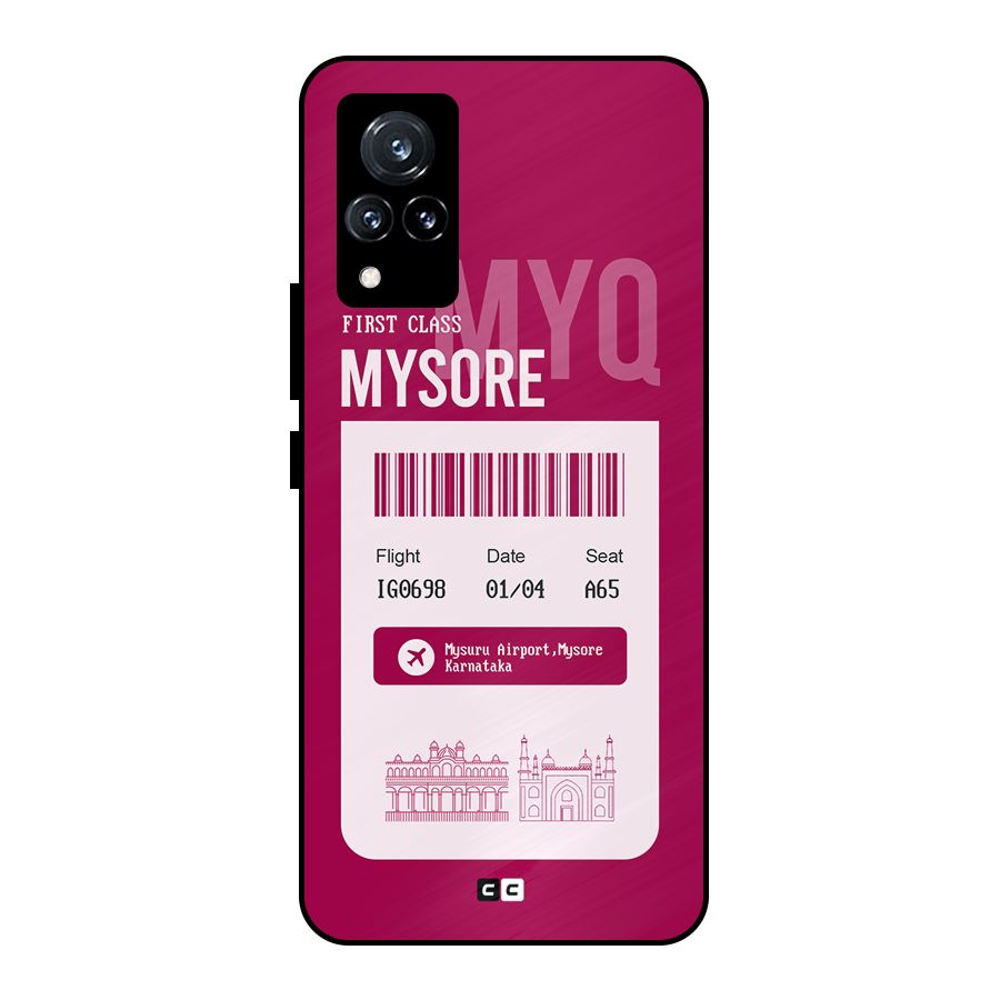 Mysore Boarding Pass Metal Back Case for Vivo V21 5G