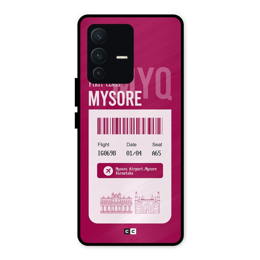 Mysore Boarding Pass Metal Back Case for Vivo V23 5G