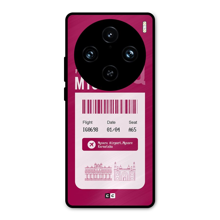Mysore Boarding Pass Metal Back Case for Vivo X100 Pro