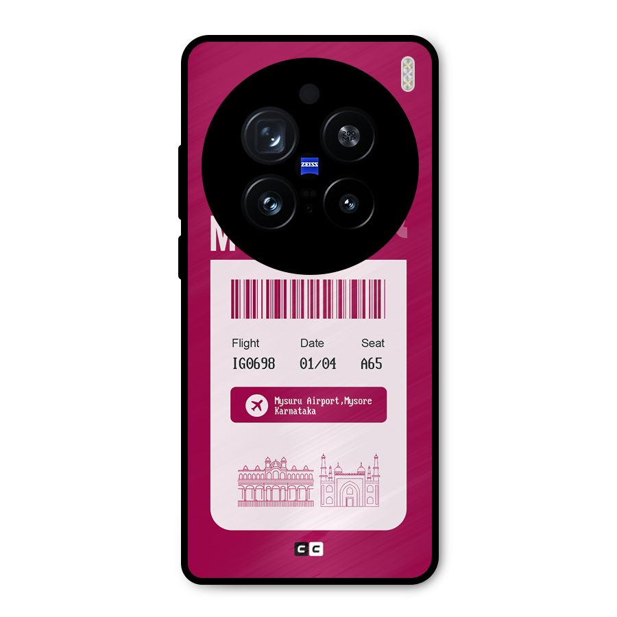 Mysore Boarding Pass Metal Back Case for Vivo X200 Pro