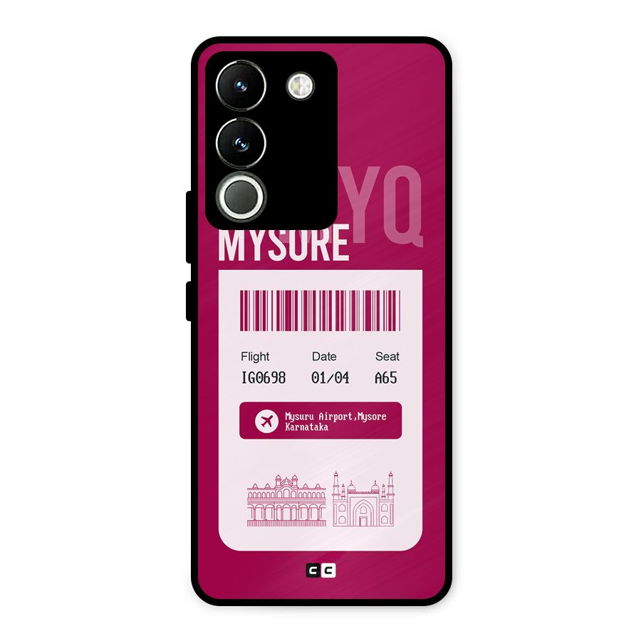 Mysore Boarding Pass Metal Back Case for Vivo Y200