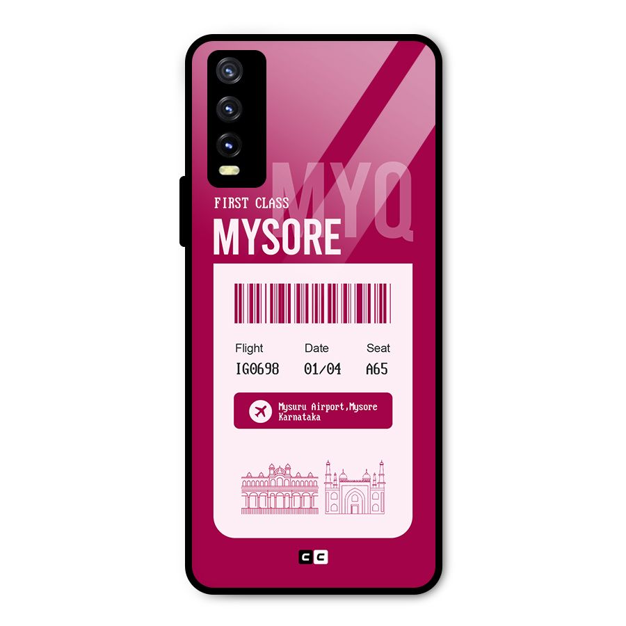 Mysore Boarding Pass Metal Back Case for Vivo Y20 2021