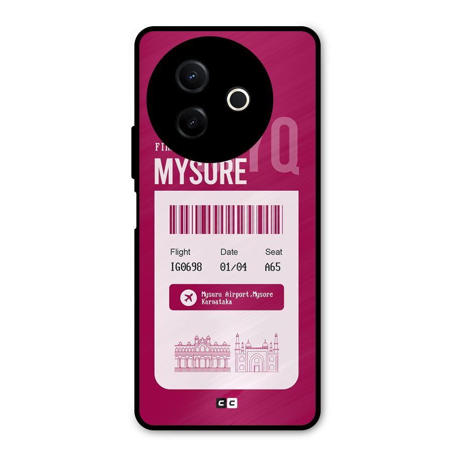 Mysore Boarding Pass Metal Back Case for Vivo Y39